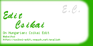 edit csikai business card